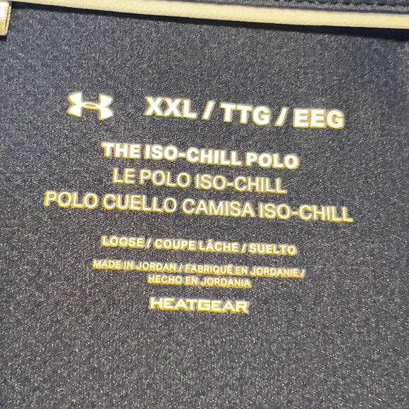 Under Armour Polo Shirt XXL – Navy Blue Performance Wear - Picture 6 of 9